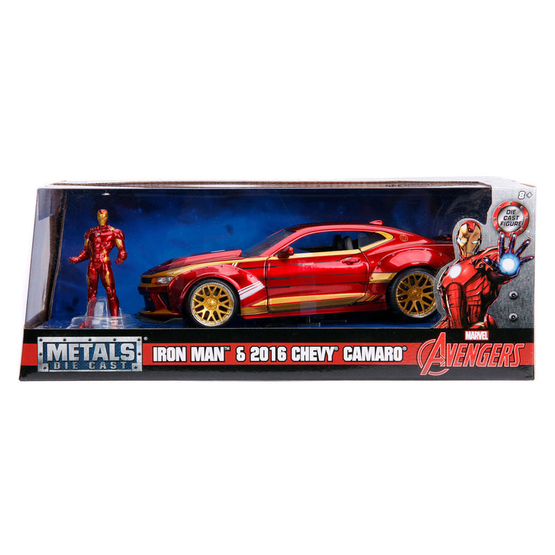 Afbeelding laden in galerijviewer, Jada toys - marvel ironman 2016 chevy camaro ss - 1:24 - die-cast - vanaf 8 jaar - speelgoedvoertuig