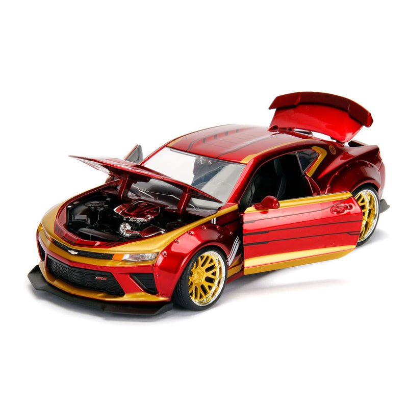 Afbeelding laden in galerijviewer, Jada toys - marvel ironman 2016 chevy camaro ss - 1:24 - die-cast - vanaf 8 jaar - speelgoedvoertuig