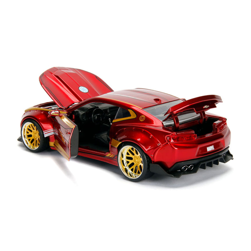 Afbeelding laden in galerijviewer, Jada toys - marvel ironman 2016 chevy camaro ss - 1:24 - die-cast - vanaf 8 jaar - speelgoedvoertuig