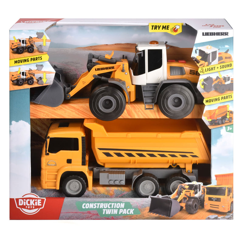 ギャラリービューアに画像をロードする, Dickie constructievoertuigen, set van 2