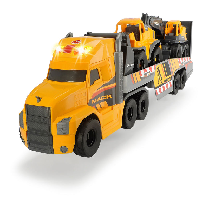 Load image into Gallery viewer, Dickie mack volvo transporter met werkvoertuigen