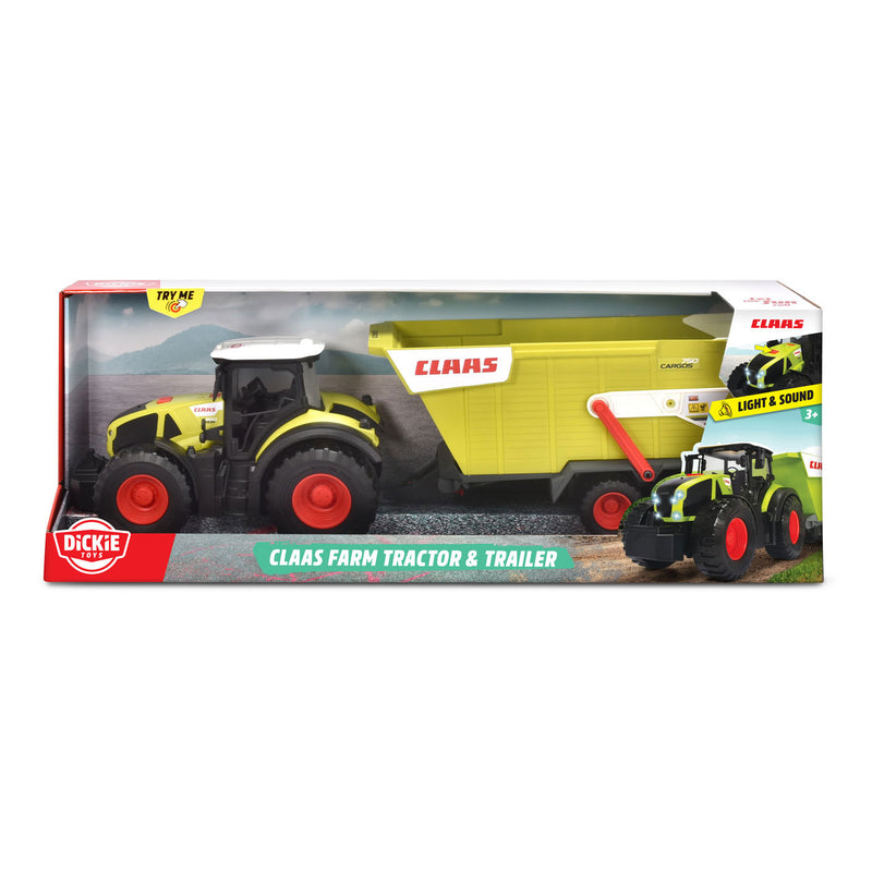 Afbeelding laden in galerijviewer, Dickie claas tractor met kieptrailer