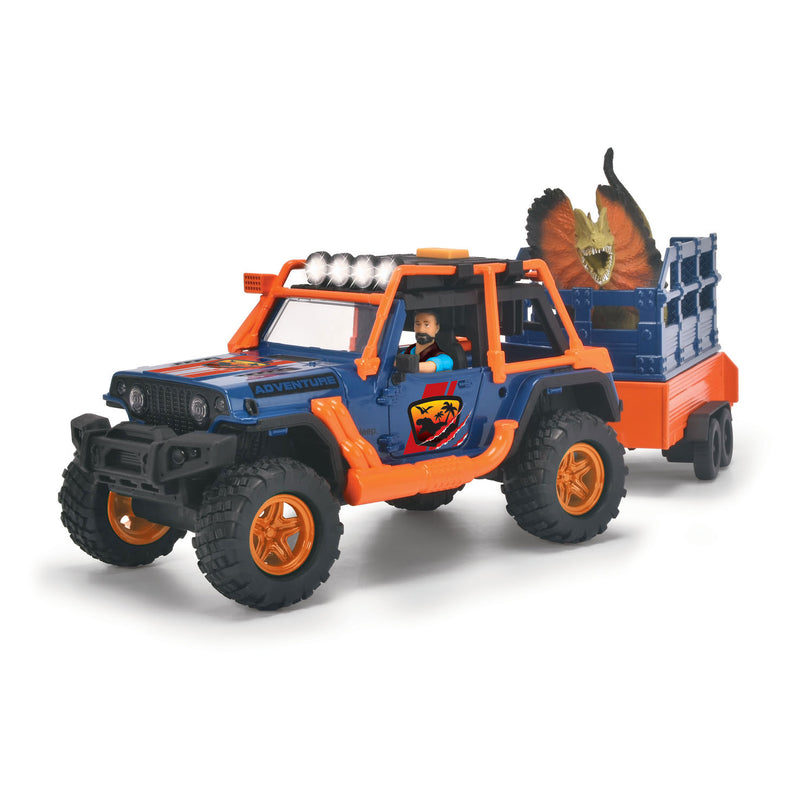 Load image into Gallery viewer, Dickie dino jeep met trailer speelset