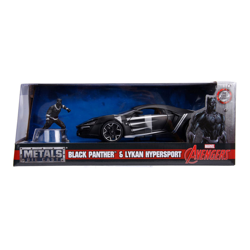 Chargez l'image dans la visionneuse de la galerie, Jada toys jada die-cast avengers black panther met auto 1:24