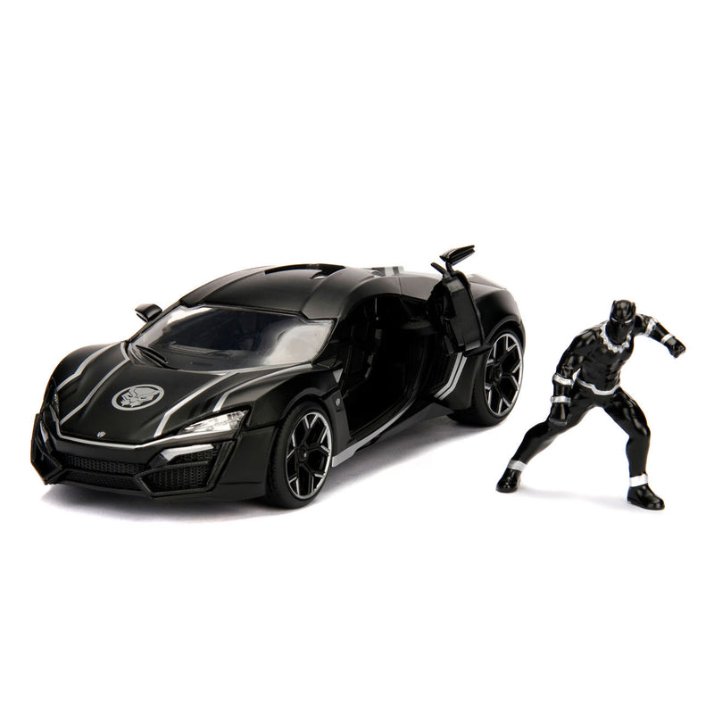 Chargez l'image dans la visionneuse de la galerie, Jada toys jada die-cast avengers black panther met auto 1:24