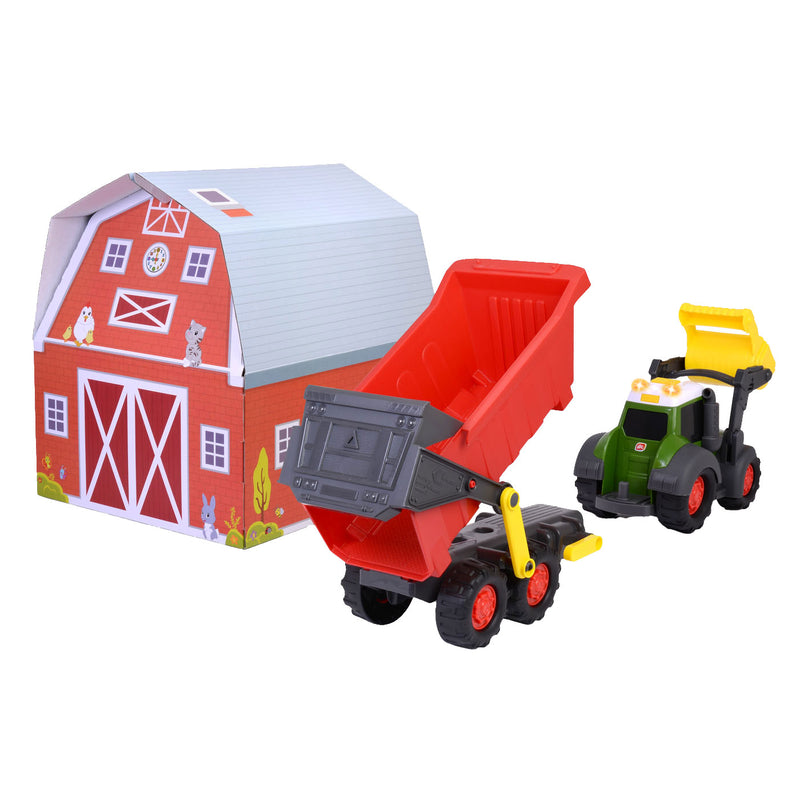 ギャラリービューアに画像をロードする, Dickie abc fendti tractor met aanhanger en boerderij