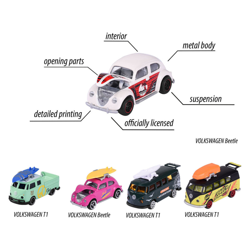 Afbeelding laden in galerijviewer, Majorette volkswagen the originals speelauto's, 5st.
