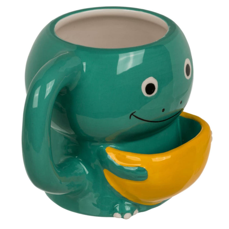 Laden Sie das Bild in Galerie -Viewer, Ootb mok dino met koekvakje 15x9x12cm 450ml