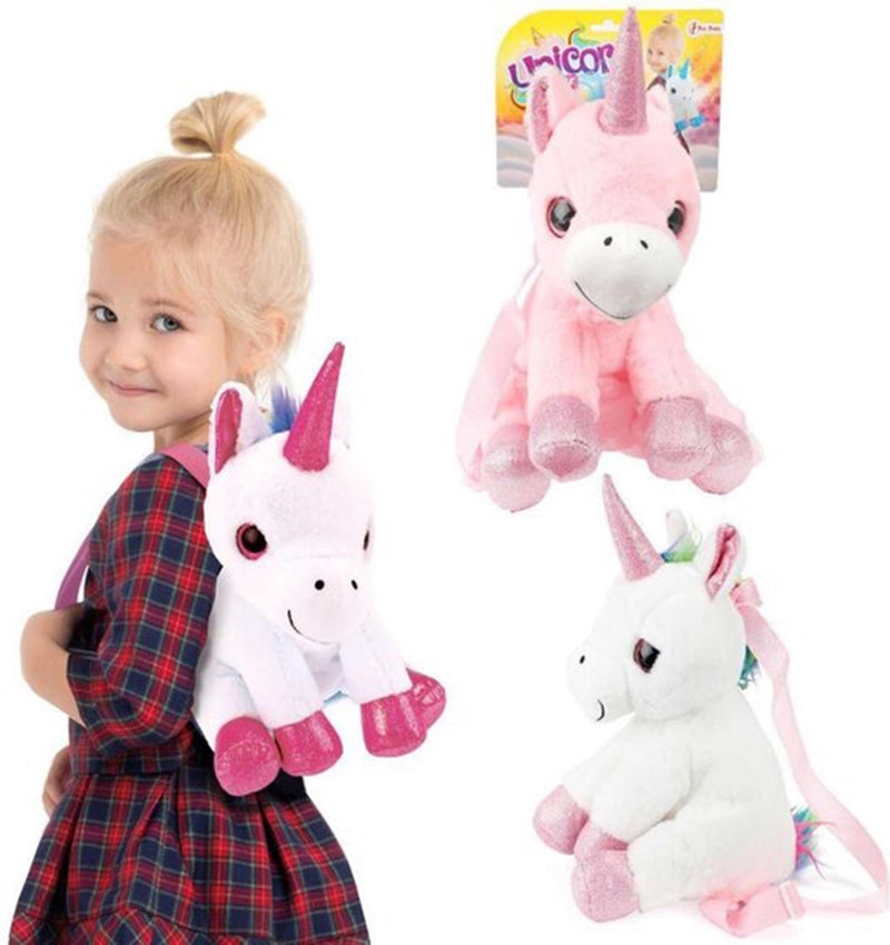 Load image into Gallery viewer, Toi-toys eenhoorn knuffel rugzak 30 cm