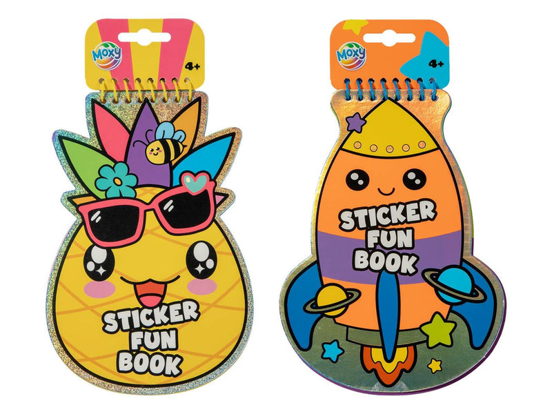 Afbeelding laden in galerijviewer, Moxy sticker-activity boek neon-holographic 15 pagina's 16x21cm, 2 stickervellen