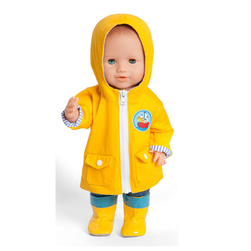 Afbeelding laden in galerijviewer, Heless poppen regenjas dubbelzijdig, 28-35 cm
