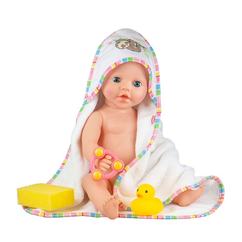 Afbeelding laden in galerijviewer, Heless poppen badhanddoek luiaard met accessoires