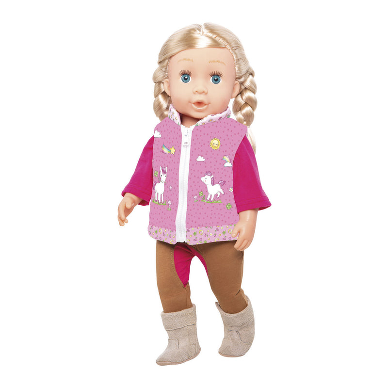 ギャラリービューアに画像をロードする, Heless poppenoutfit paardrijden - eenhoorn, 28-35 cm