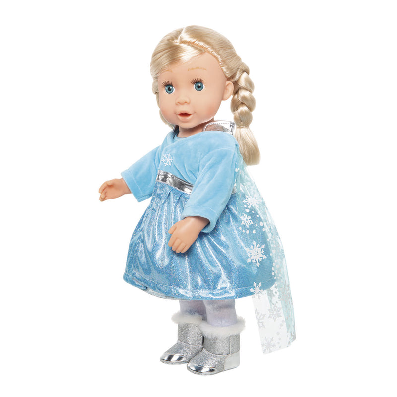 Afbeelding laden in galerijviewer, Heless poppenjurk ijsprinses met cape, 28-35 cm