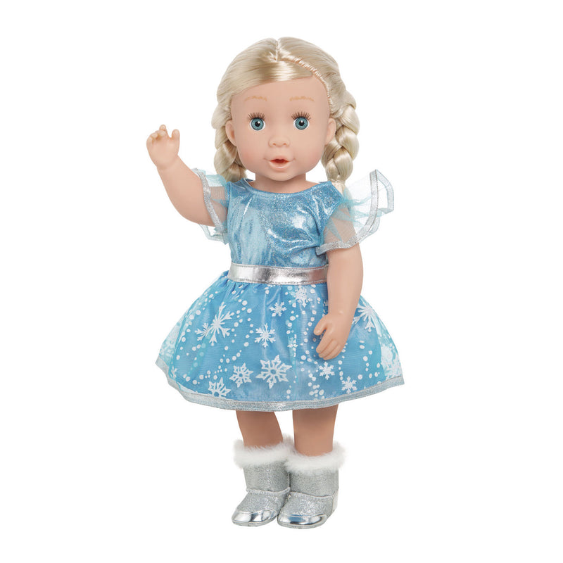 Afbeelding laden in galerijviewer, Heless poppenjurk ijsprinses met cape, 28-35 cm