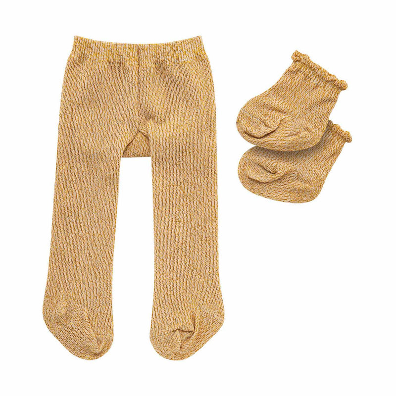 Load image into Gallery viewer, Heless poppenmaillot met sokken - goud, 28-35 cm