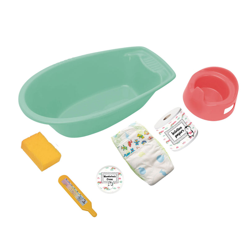 Load image into Gallery viewer, Heless poppenbad pinguin met accessoires