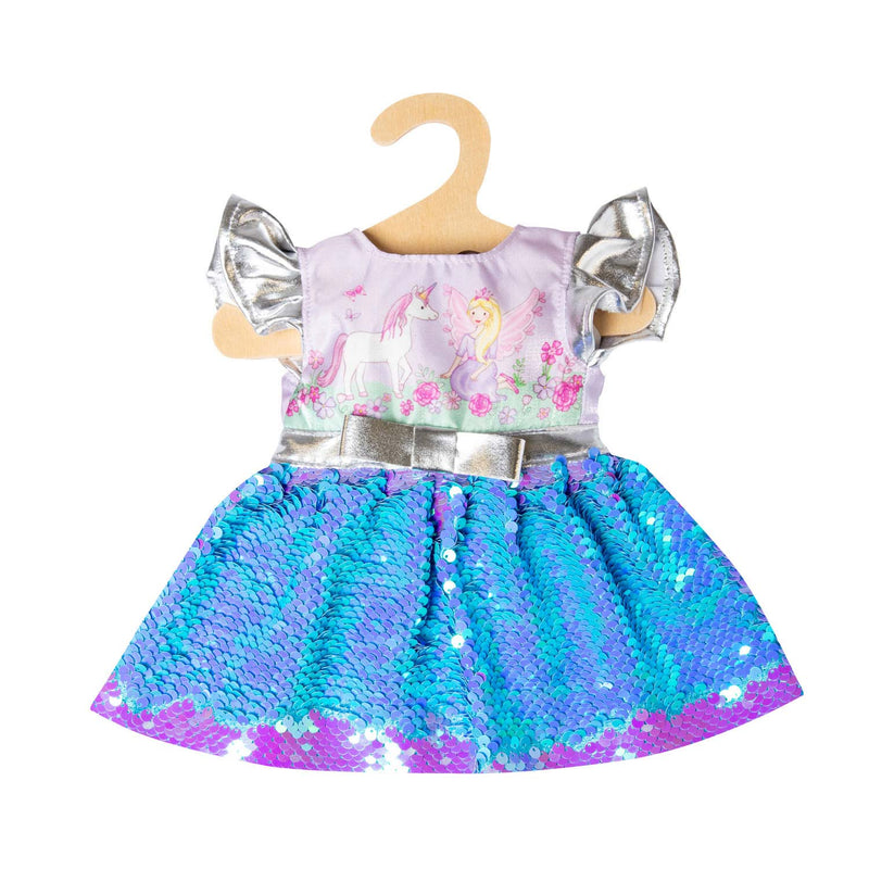 Load image into Gallery viewer, Heless poppenjurk fee en eenhoorn met sequins en kroon, 28-35 cm