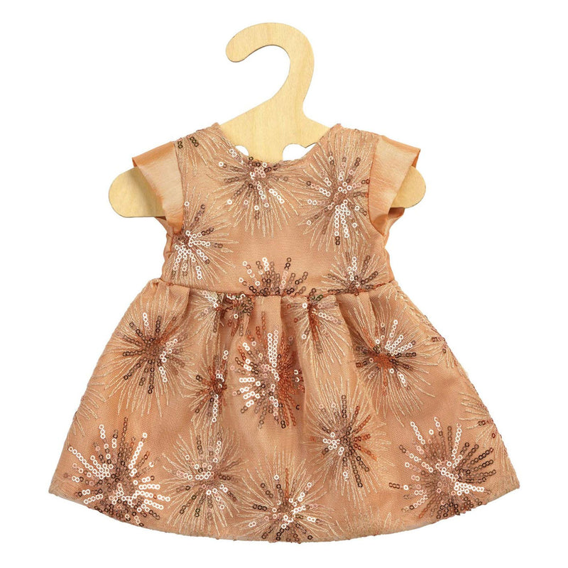 Load image into Gallery viewer, Heless poppen glitterjurk rose gold, 35-45 cm