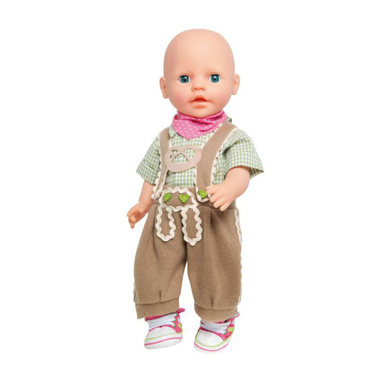Load image into Gallery viewer, Heless poppenkleding lederhosen met overhemd en sjaal, 28-35 cm