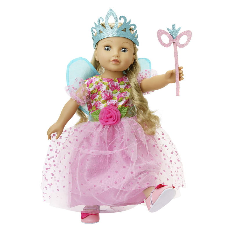 Afbeelding laden in galerijviewer, Heless poppenjurk prinses lillifee roze, 28-35cm