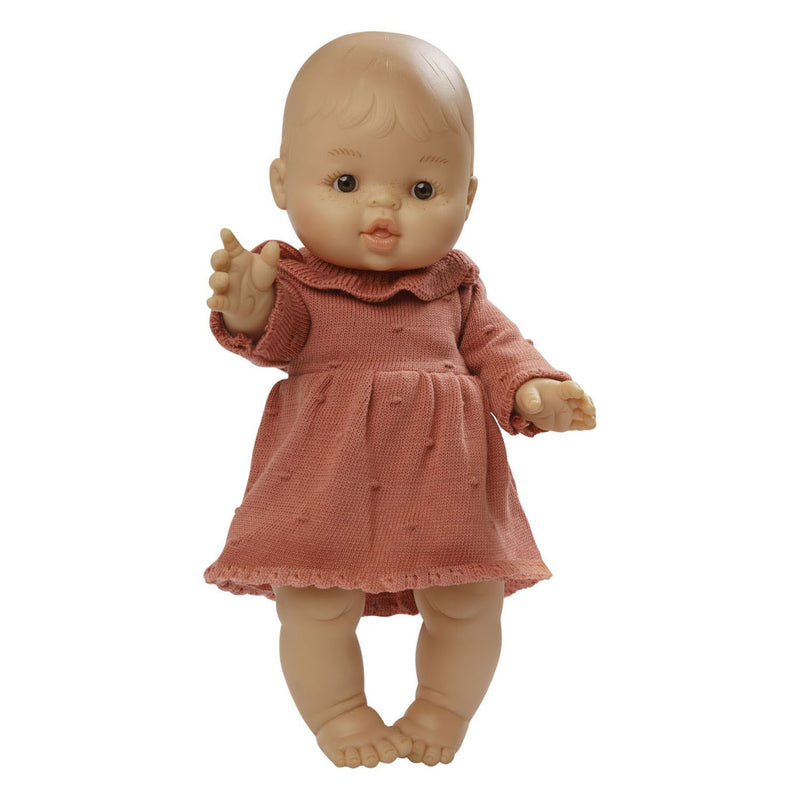 ギャラリービューアに画像をロードする, Heless poppen brei jurk perzik, 28-35 cm