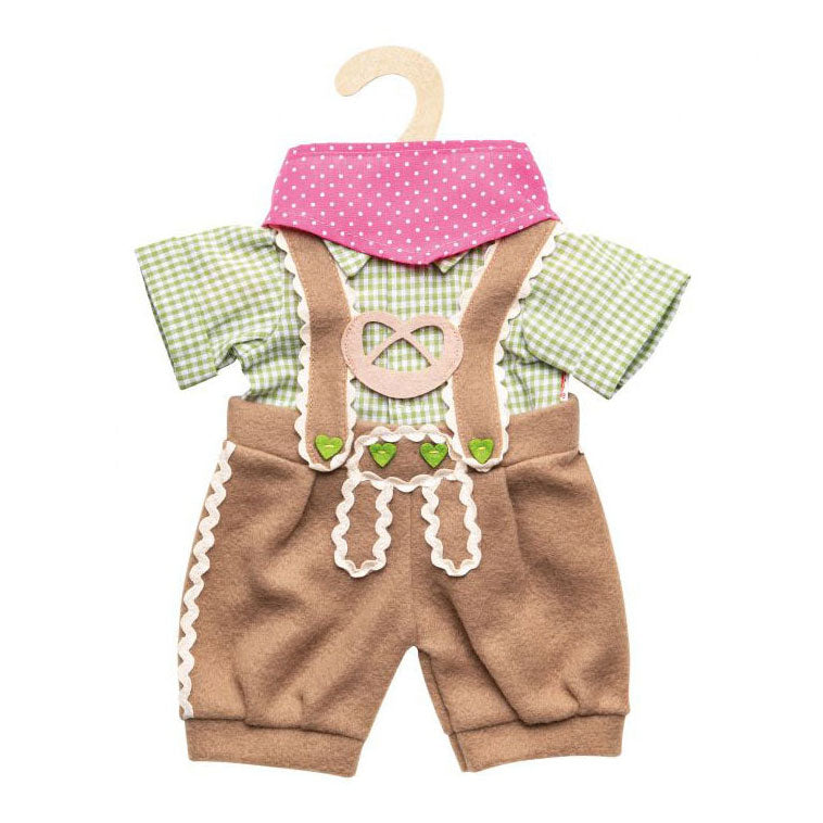 Load image into Gallery viewer, Heless poppenkleding lederhosen met overhemd en sjaal,35-45 cm