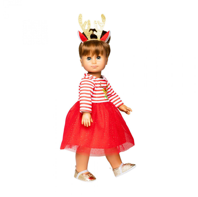 Load image into Gallery viewer, Heless kerstjurk met haarband rendier, maat 35-45 cm