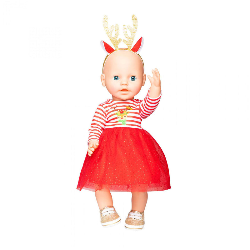 Load image into Gallery viewer, Heless kerstjurk met haarband rendier, maat 35-45 cm