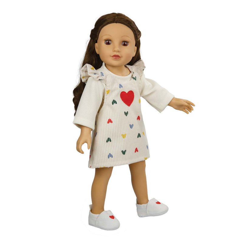 ギャラリービューアに画像をロードする, Heless poppenpantoffel met hart, 38-45 cm
