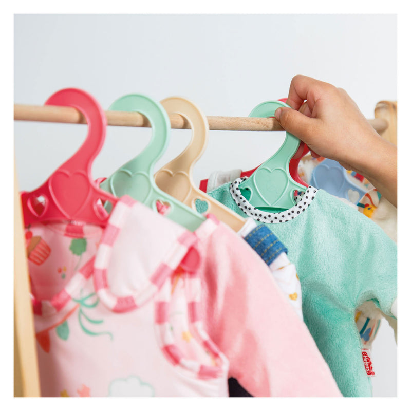 Afbeelding laden in galerijviewer, Heless poppenhangers pastelkleuren - 6st.