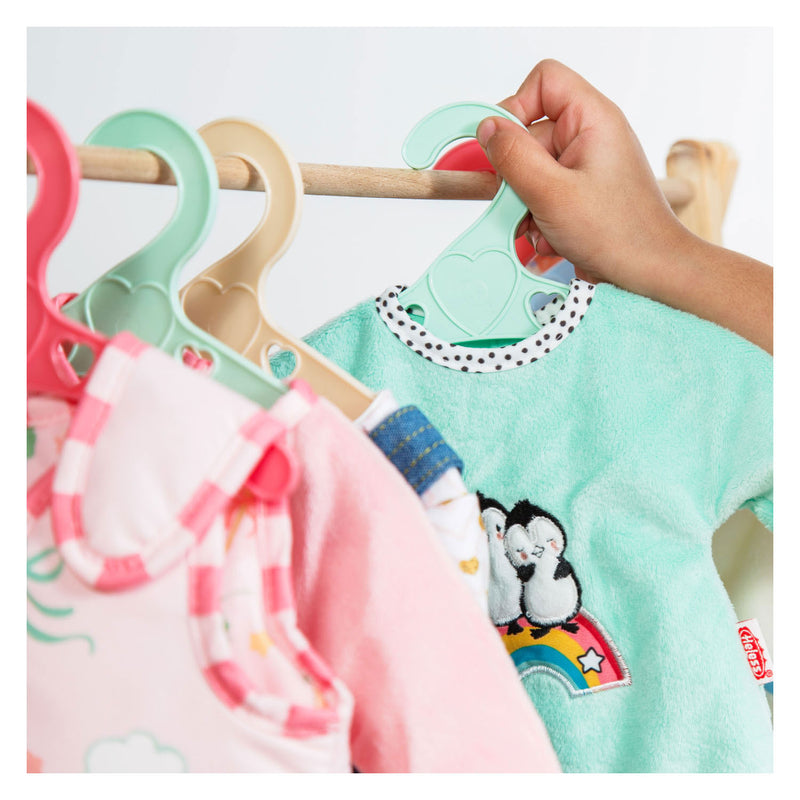 Afbeelding laden in galerijviewer, Heless poppenhangers pastelkleuren - 6st.