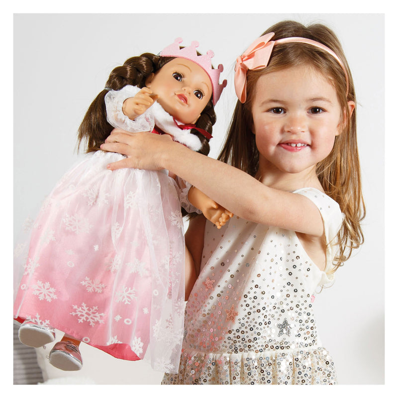 Load image into Gallery viewer, Heless poppenjurk winterprinses lumi met kroon en cape - maat 35-45 cm