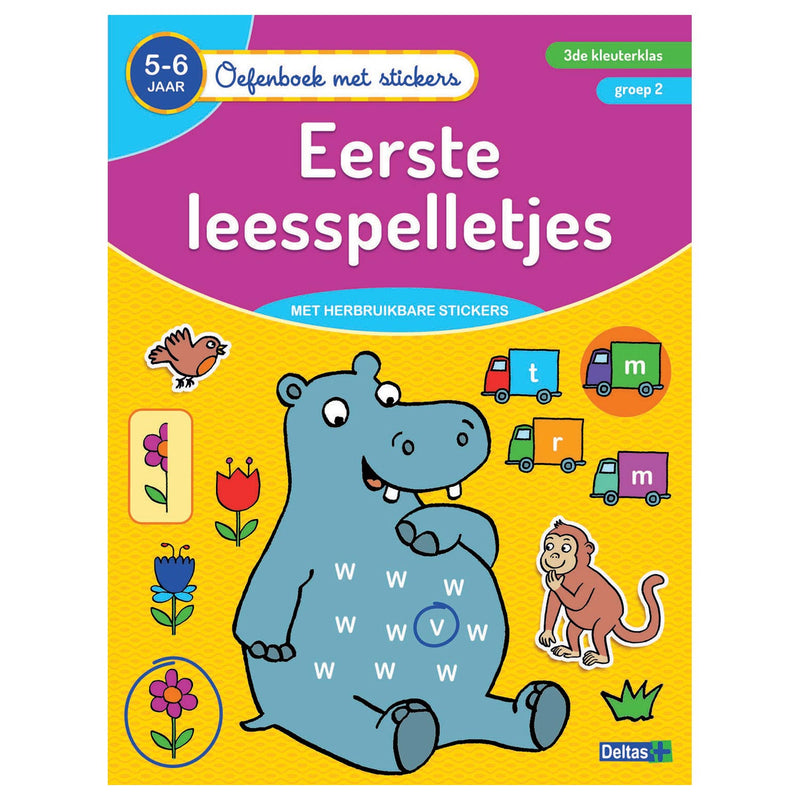 ギャラリービューアに画像をロードする, Deltas oefenboek met stickers - eerste leesspelletjes (5-6 jaar)