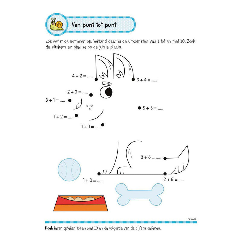 Load image into Gallery viewer, Deltas oefenboek met stickers - leuke rekenoefeningen (6-7 jaar)