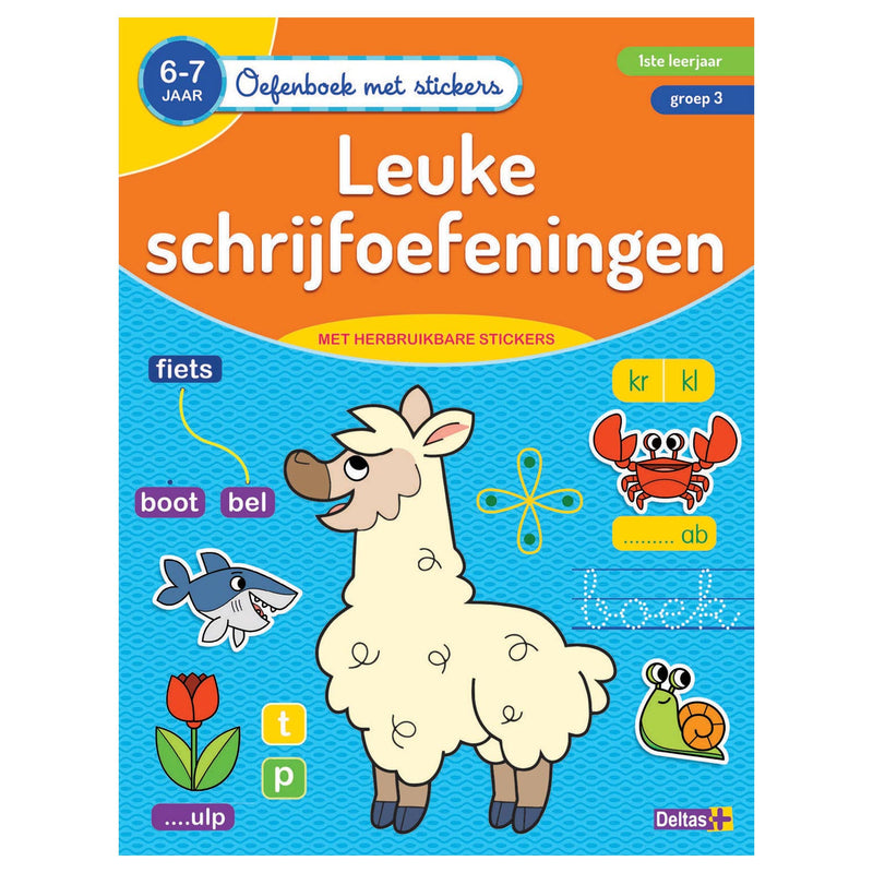 Load image into Gallery viewer, Deltas oefenboek met stickers - leuke schrijfoefeningen (6-7 jaar)