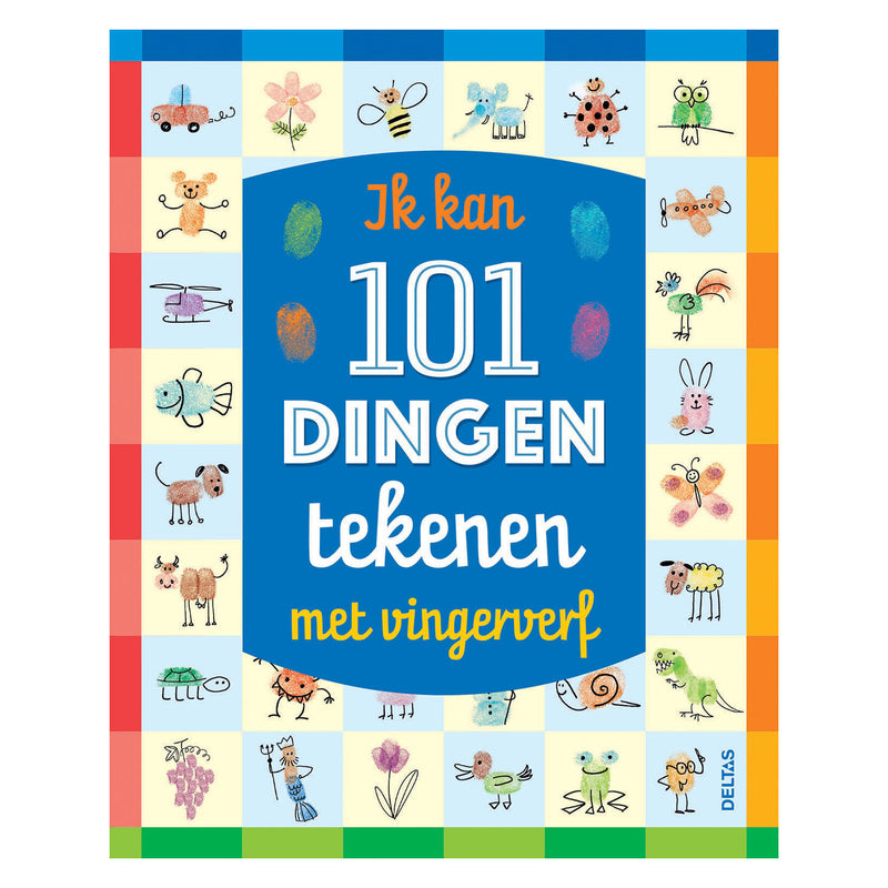 Load image into Gallery viewer, Deltas ik kan 101 dingen tekenen met vingerverf hobbyboek