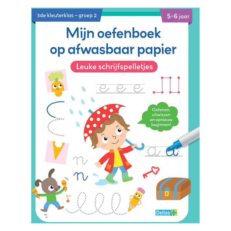 ギャラリービューアに画像をロードする, Deltas oefenboek afwasbaar papier leuke schrijfspelletjes (5-6 j.)