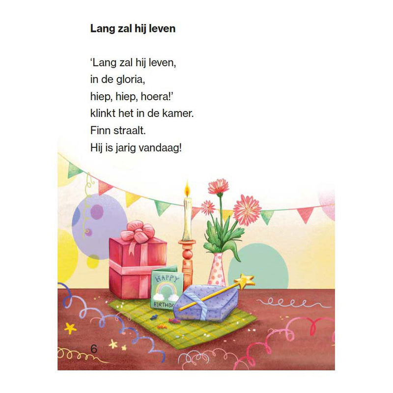 ギャラリービューアに画像をロードする, Deltas leesboek voor beginnende lezers - hoera, ik ben jarig