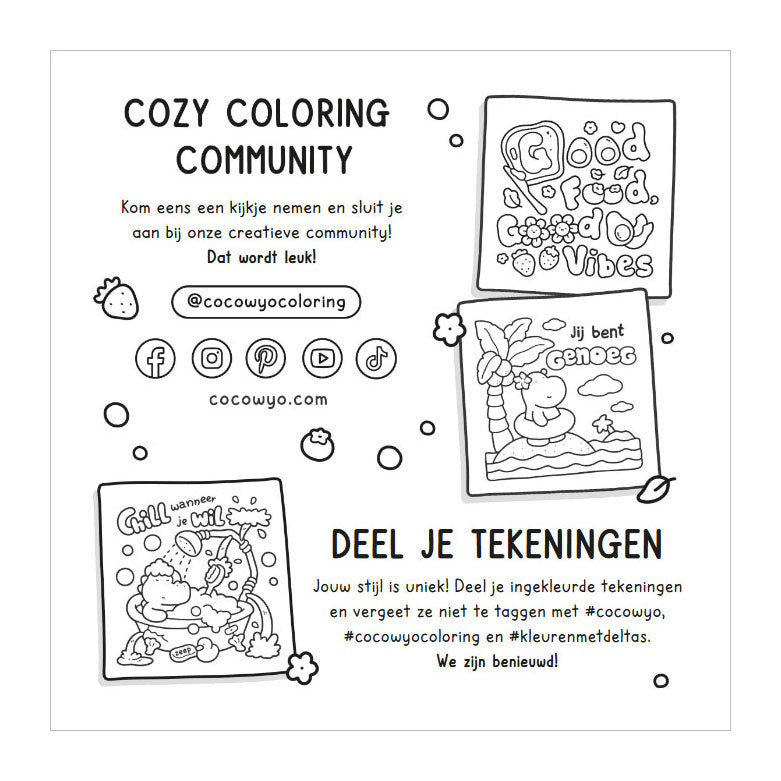 ギャラリービューアに画像をロードする, Deltas cozy vibes cute comfy kleurboek coco wyo