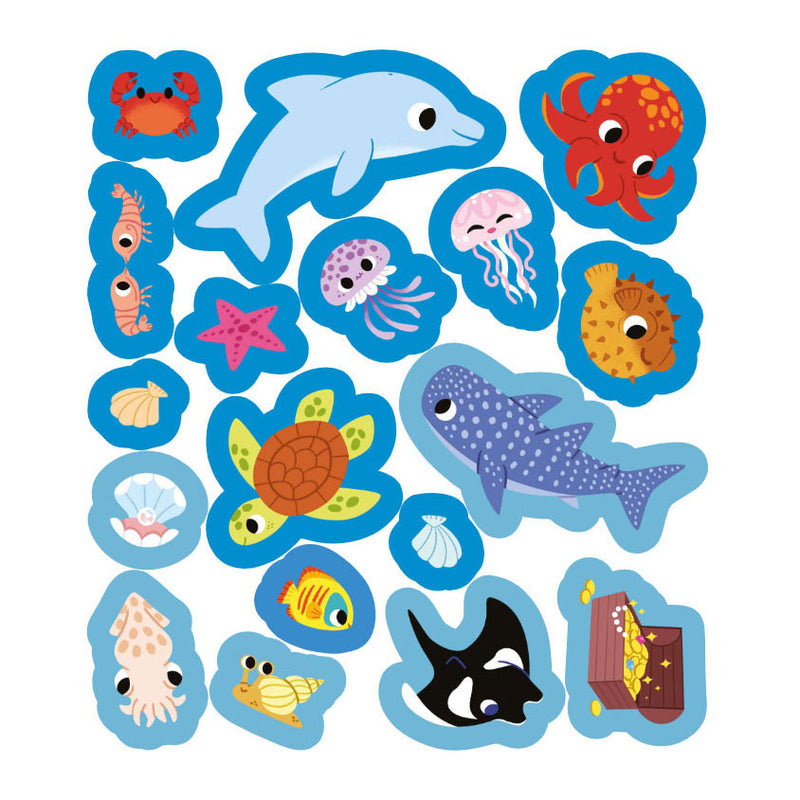 Afbeelding laden in galerijviewer, Deltas mijn eerste stickerboek kleine handjes - dieren van de zee