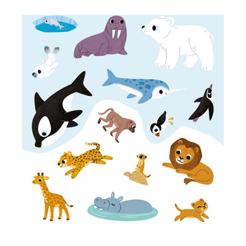 Chargez l'image dans la visionneuse de la galerie, Deltas mijn eerste stickerboek kleine handjes dieren van de wereld