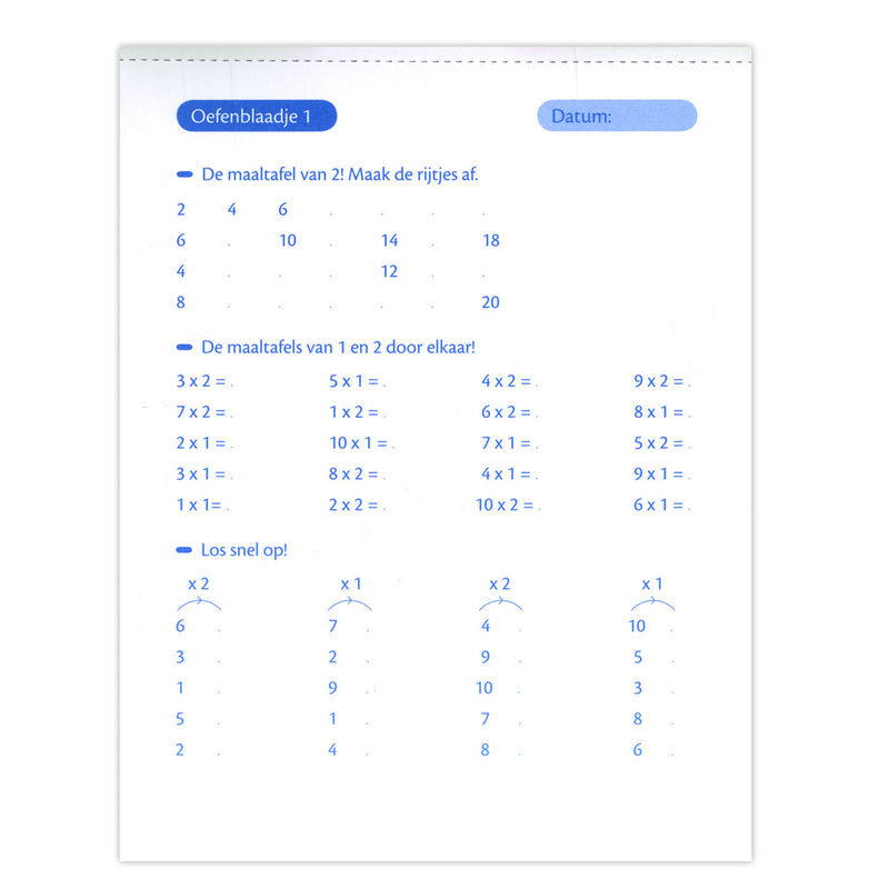Load image into Gallery viewer, Deltas oefenblaadjes maaltafels en deeltafels (7-8