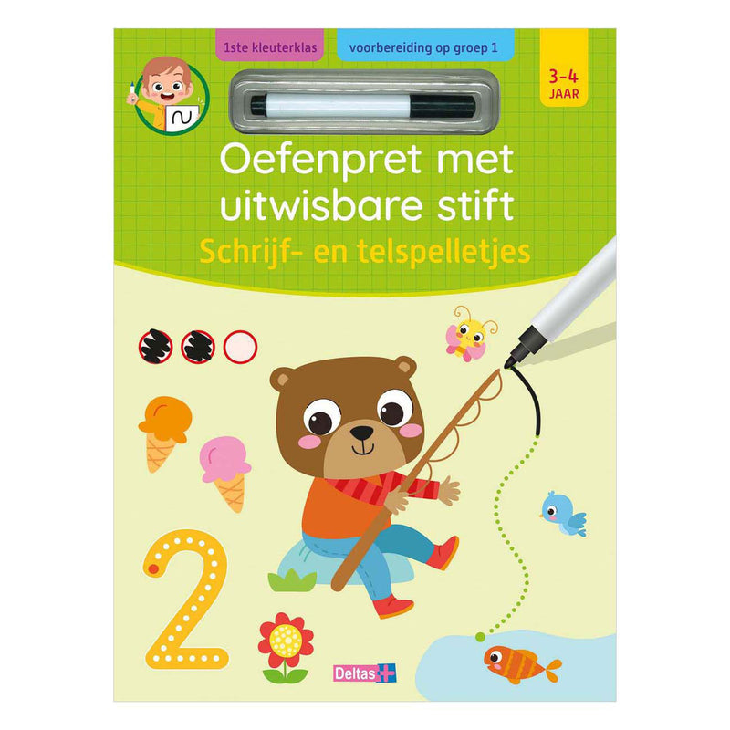 Chargez l'image dans la visionneuse de la galerie, Deltas oefenpret uitwisbare stift - schrijf- en telspelletjes - 3-4 jaar