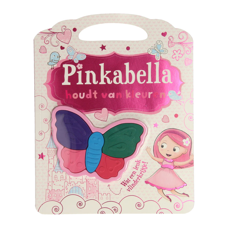 Load image into Gallery viewer, Wins holland pinkabella houdt van kleuren met vlindervormige waskrijtjes