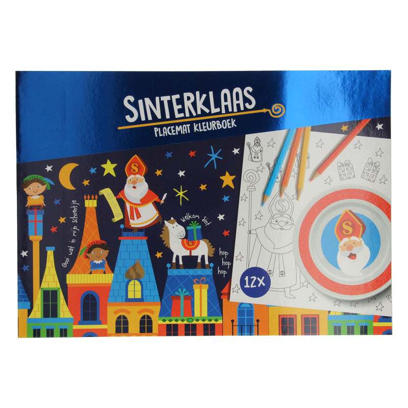 Load image into Gallery viewer, Wins holland placemats kleurboek sinterklaas, 12st.