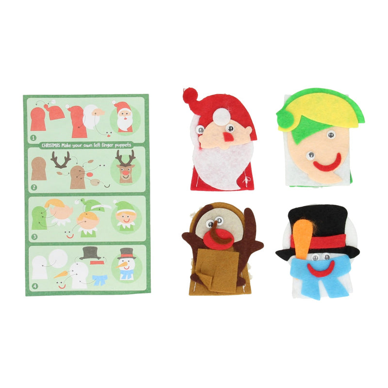 Load image into Gallery viewer, Wins holland maak je eigen vilten vingerpoppen kerst, 4st.