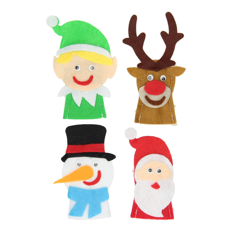 Load image into Gallery viewer, Wins holland maak je eigen vilten vingerpoppen kerst, 4st.