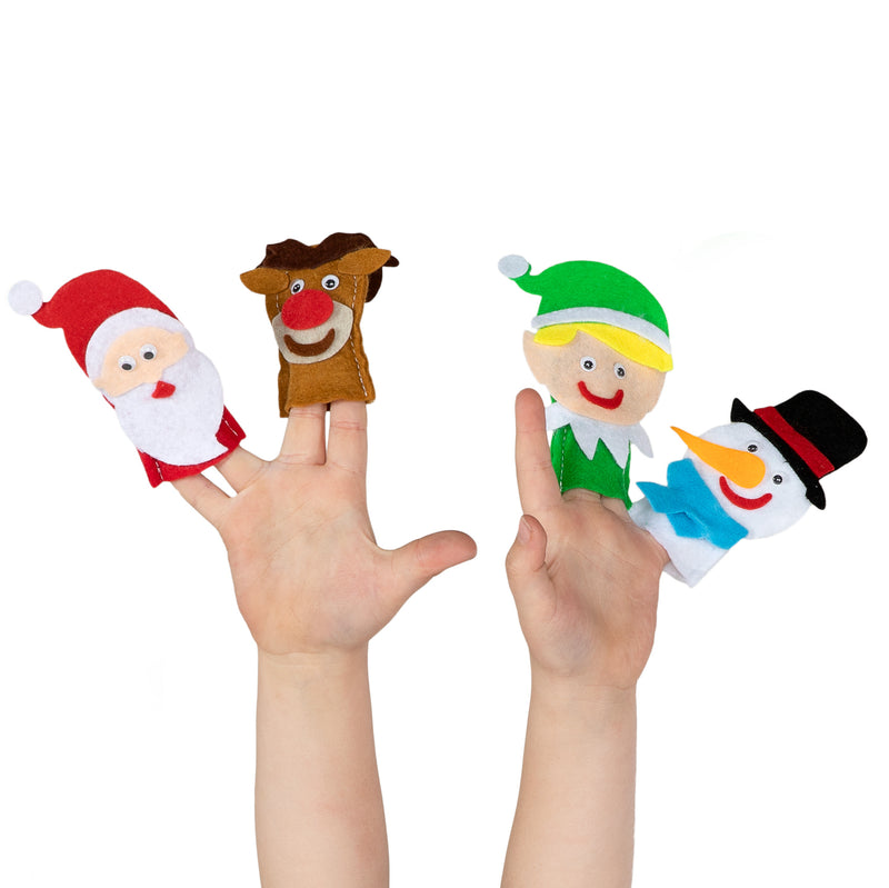 Load image into Gallery viewer, Wins holland maak je eigen vilten vingerpoppen kerst, 4st.