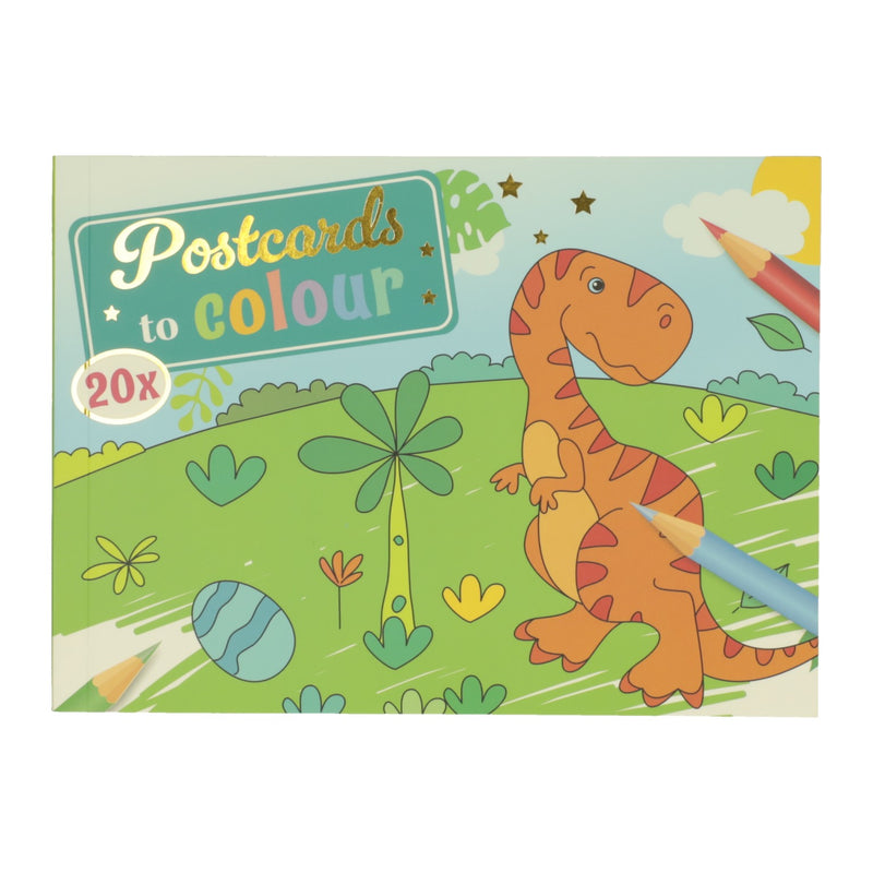 Load image into Gallery viewer, Wins holland postkaarten kleuren dinosaurus